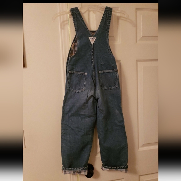 Vintage Oshkosh B'gosh flannel lined Vestbak Denim overalls 1986 size 4 toddler - Picture 2 of 16